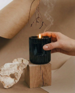 copo granada para velas preto