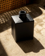 frasco cubo 250ml preto fosco rosca 28